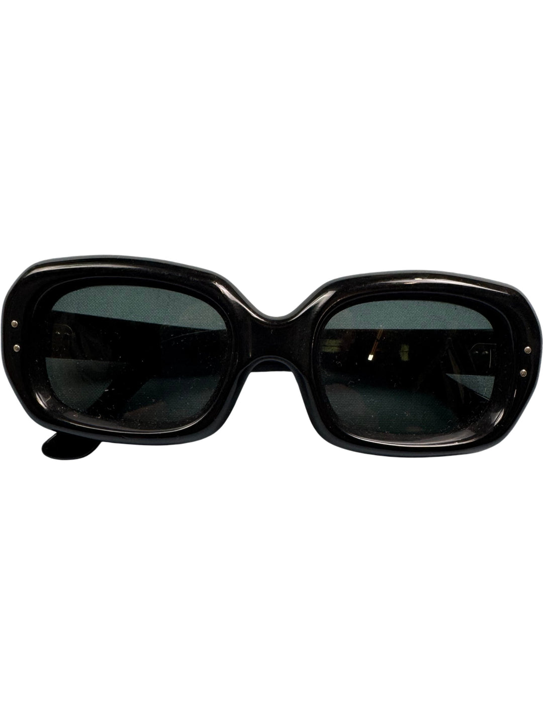 Black Rectangle Sunglasses - Think Vintage