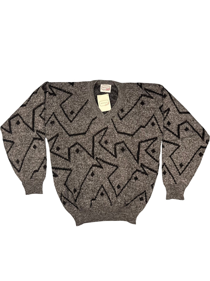 Bentley Casuals Patterned V-Neck Sweater - M