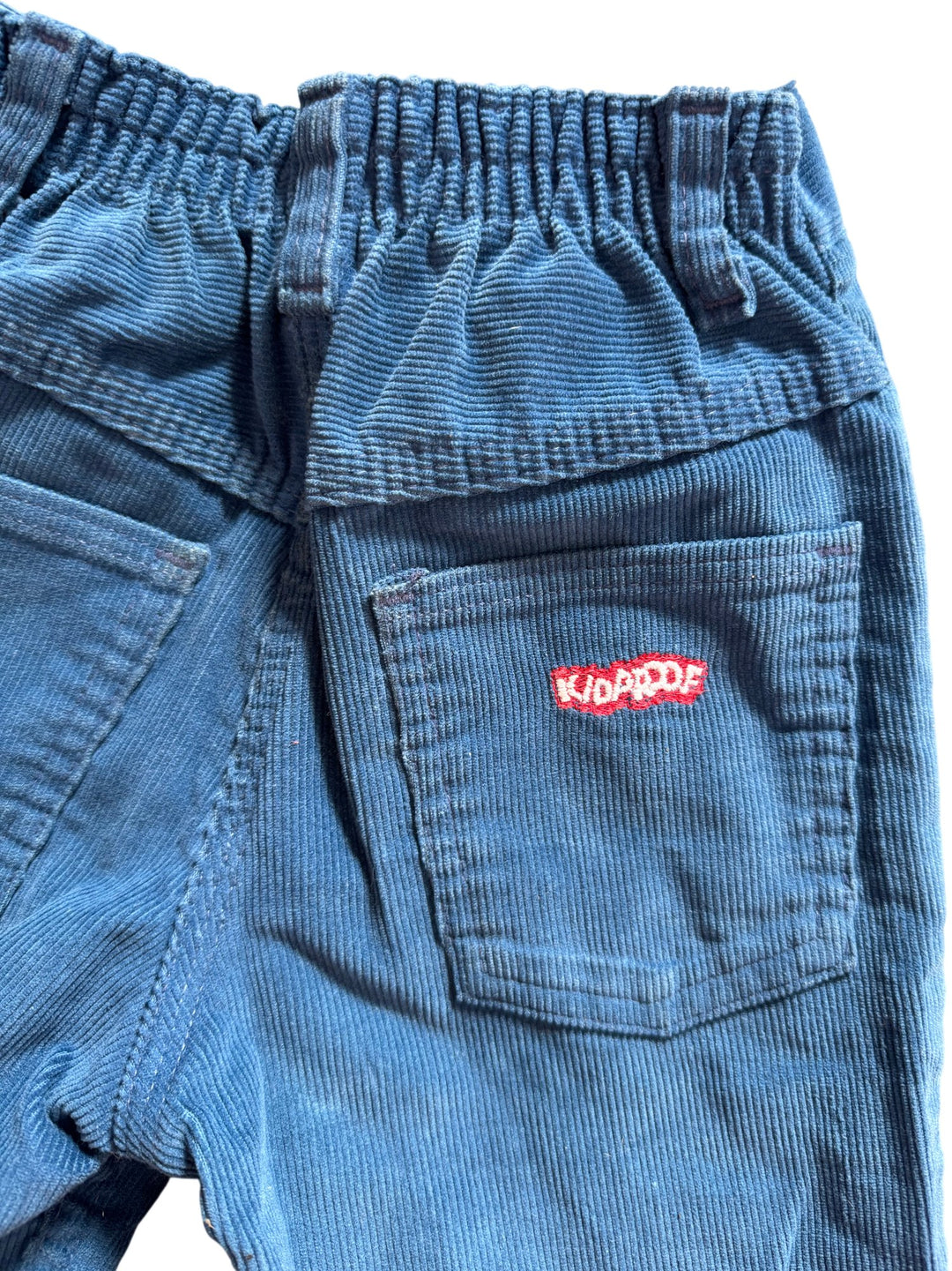 1970s Kidproof Corduroy Blue Kids Trousers - Age 8/9