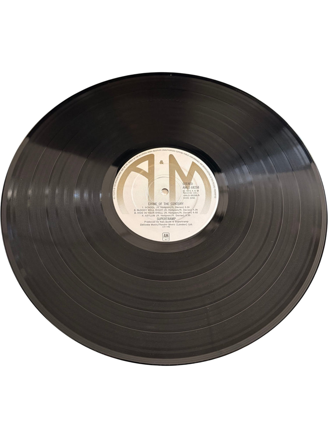 Supertramp Crime Of The Century Vinyl Record - Fair