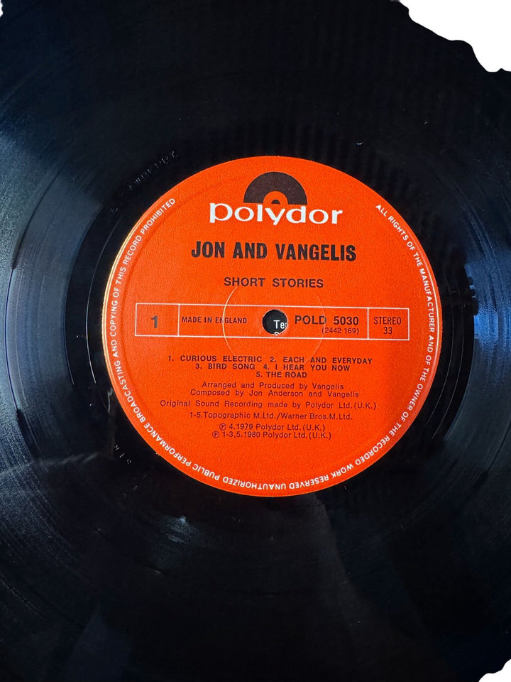 Jon and Vangelis Short Stories Vinyl Record - Good