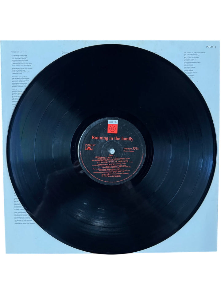 Level 42 Running In The Family Vinyl - Very Good