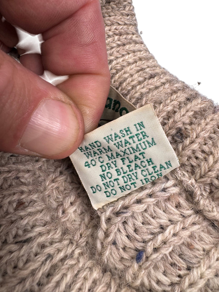 Aran Crafts Beige Wool Sweater - M