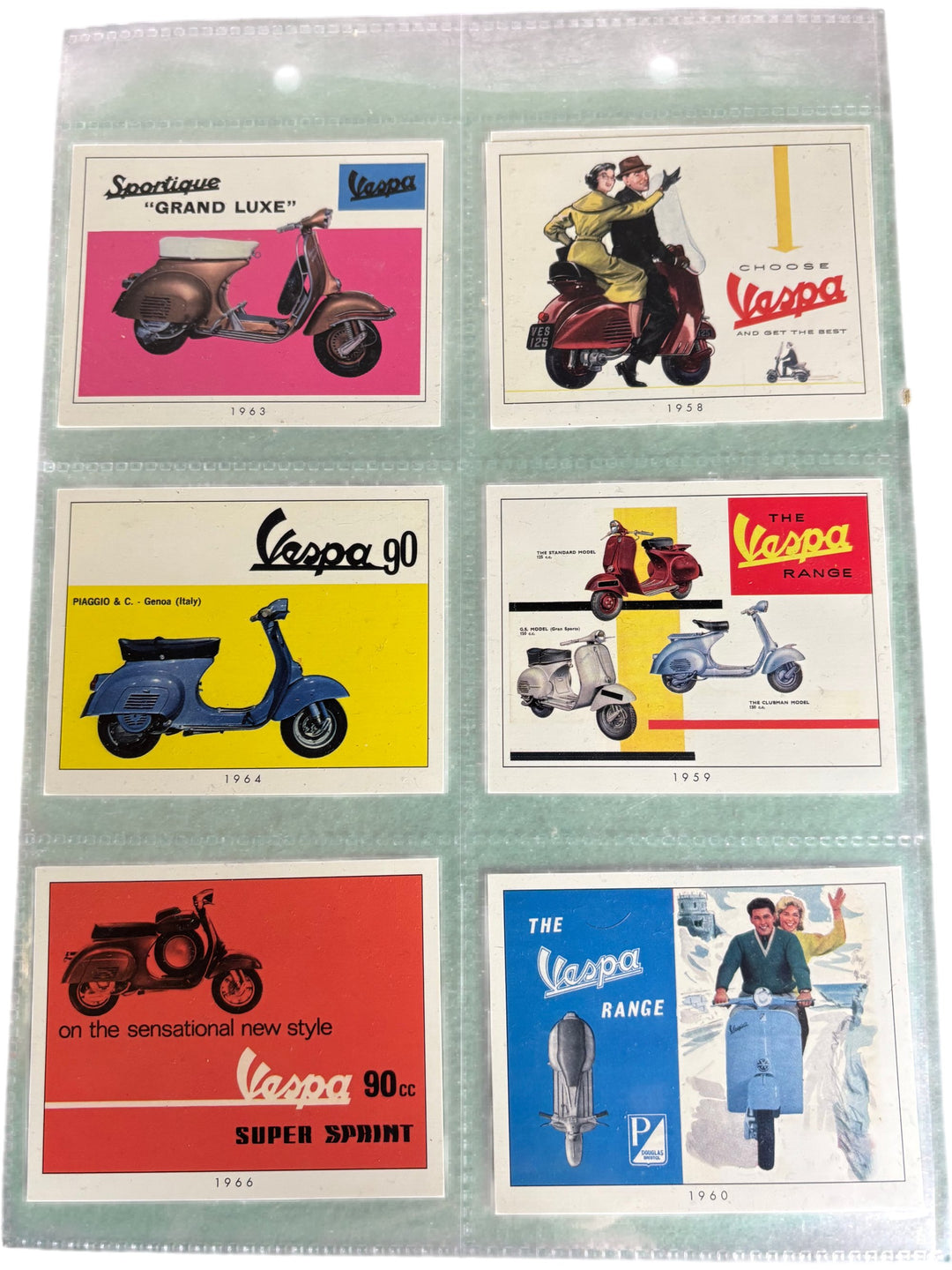 Vespa Lambretta Vintage Scooter Collectors Cards Set - Think Vintage