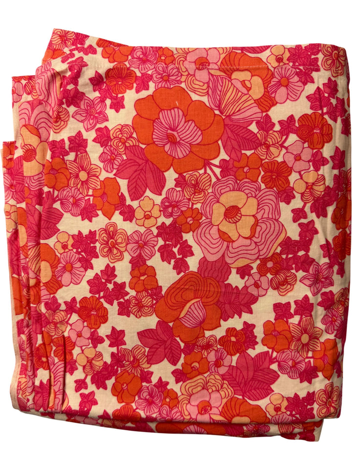 Floral Patterned Fabric - 2.5m - Think Vintage