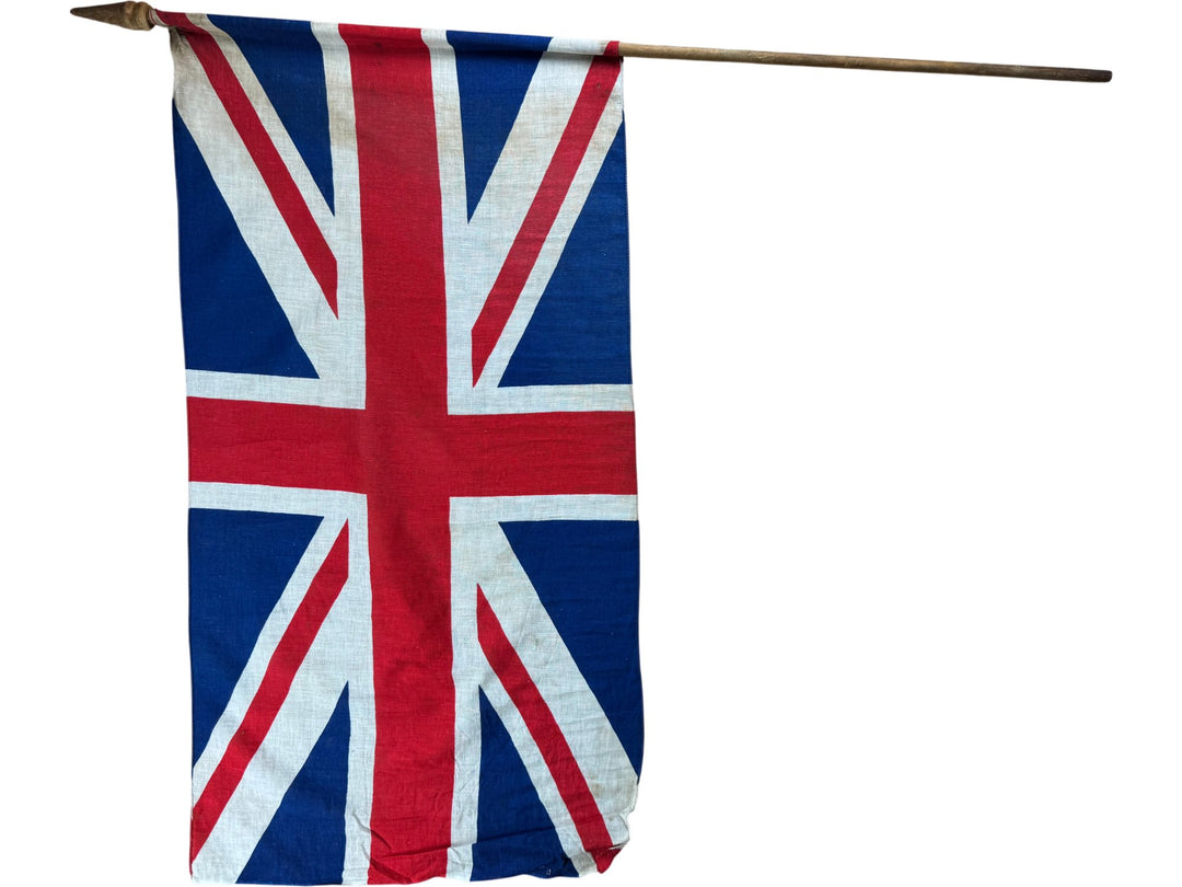 Union Jack Flag with Wooden Pole