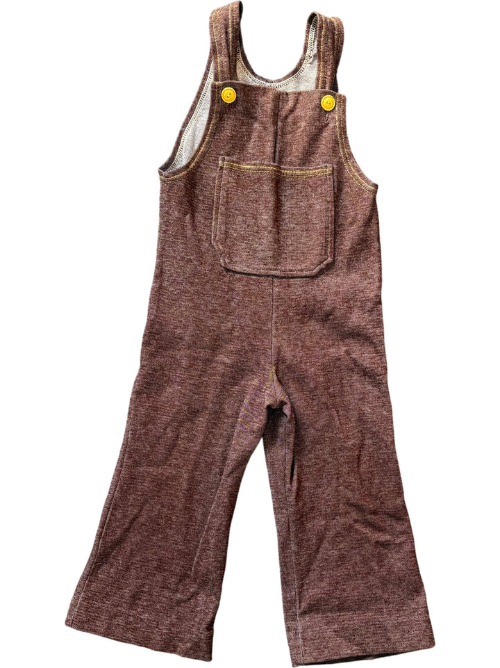 1970s Brown Corduroy Dungarees - Age 1/2