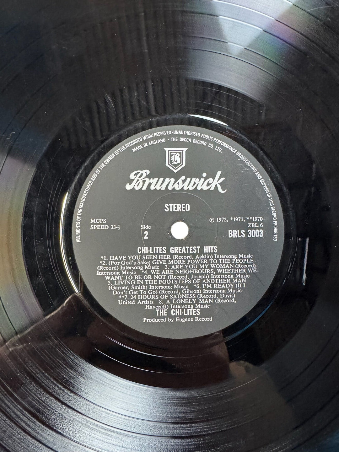 Chi-Lites Greatest Hits Vinyl Record - Fair