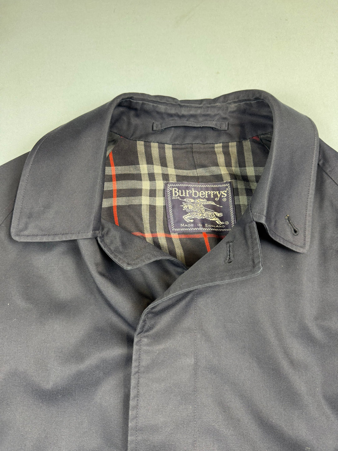 Burberrys Blue Trench Coat - S