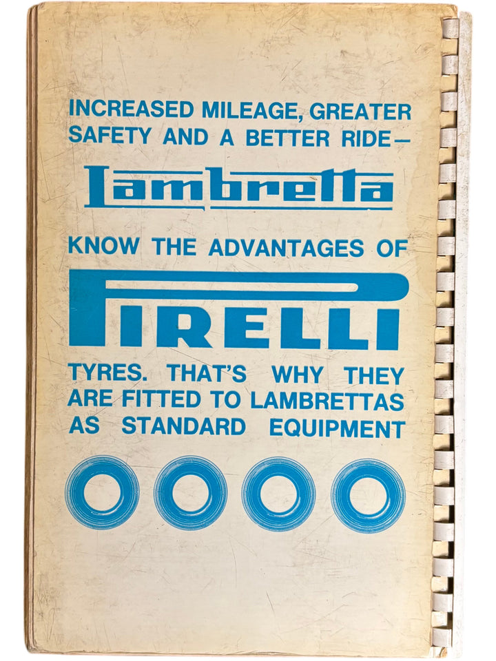 Lambretta Official Home Workshop Manual for Motor Scooters - Think Vintage