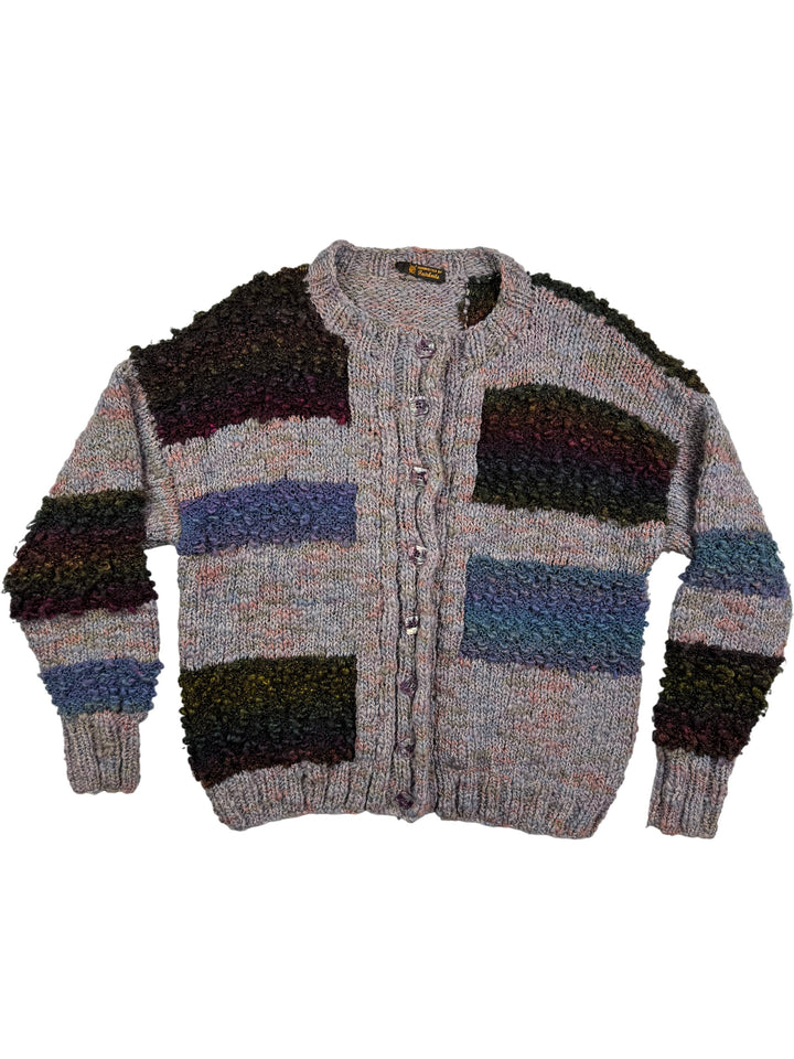 Fairknits Colourful Wool Cardigan - L