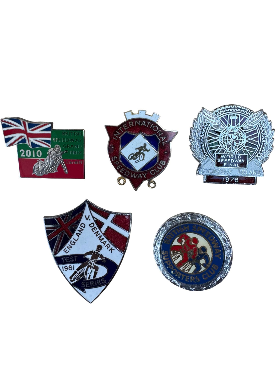 Set Of Speedway Club Badges 2010-1976