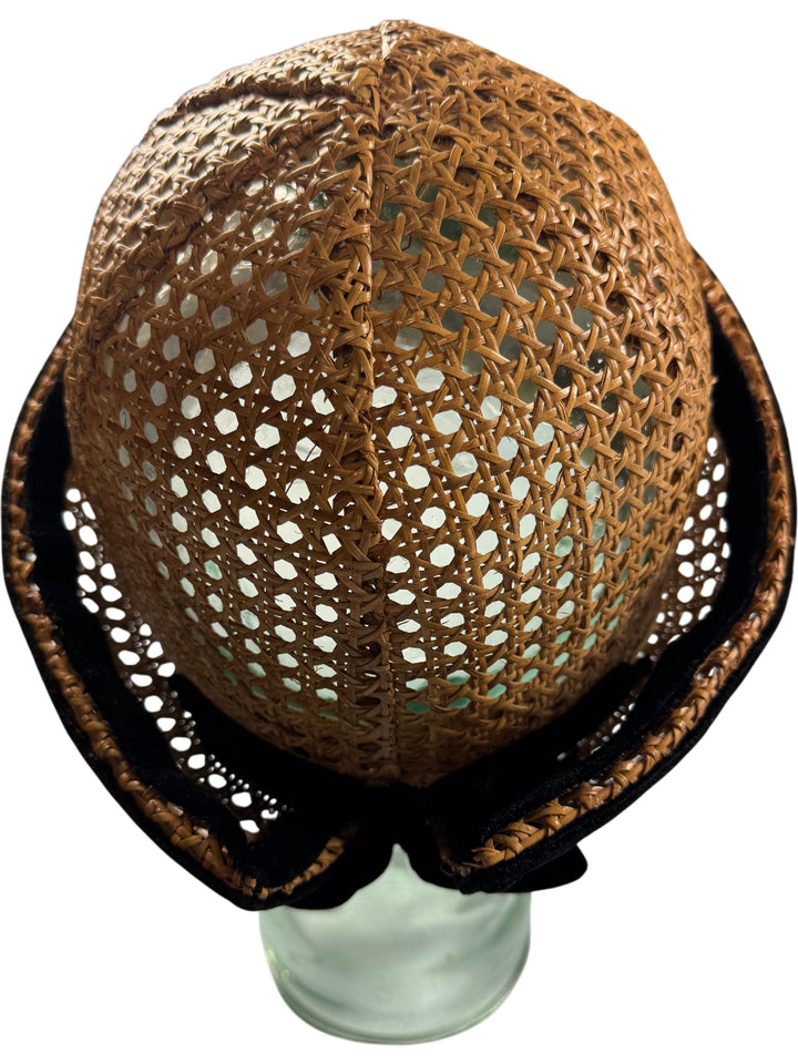 Henry Heath Woven Straw Hat with hat box - Think Vintage