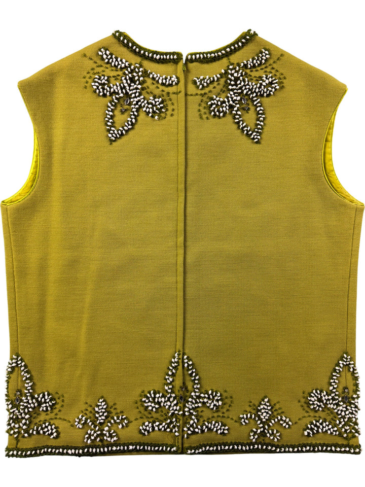 1960s Slic-Wear Embellished Wool Tank Top - M