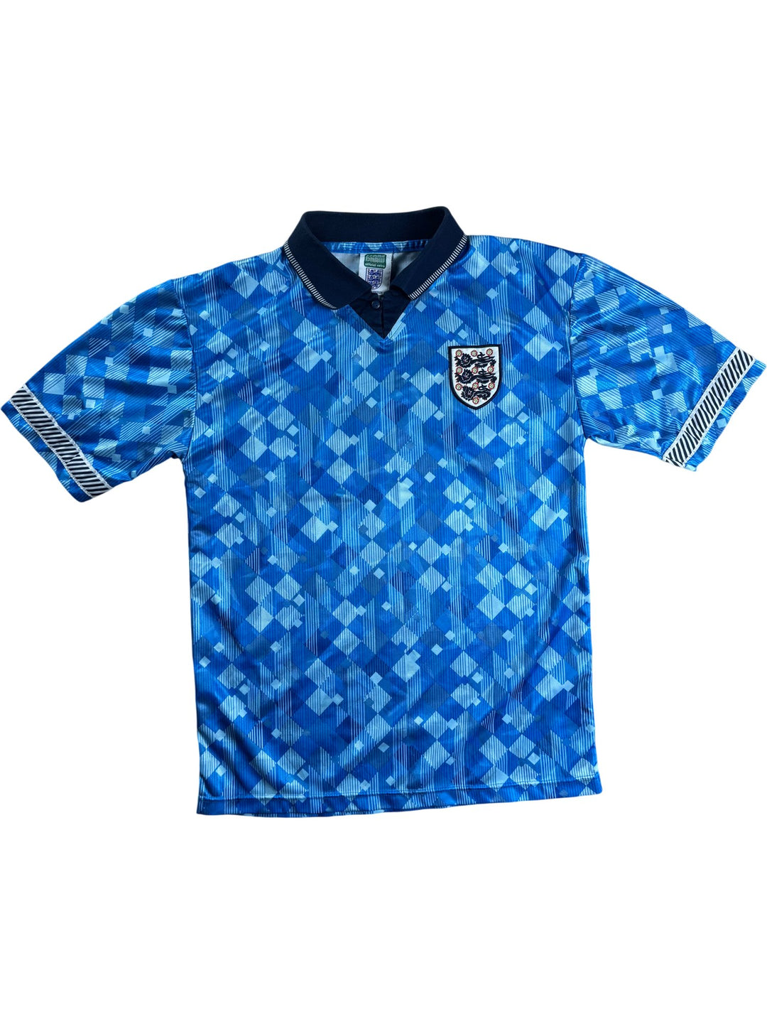England Score Draw Retro Football Shirt - M