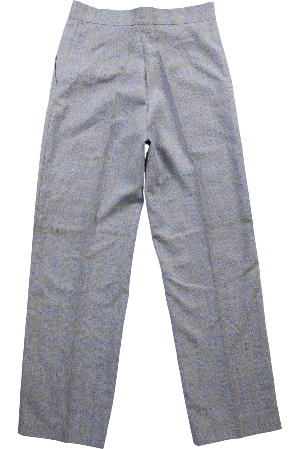 1970s Chequered Straight Leg Trousers - Think Vintage