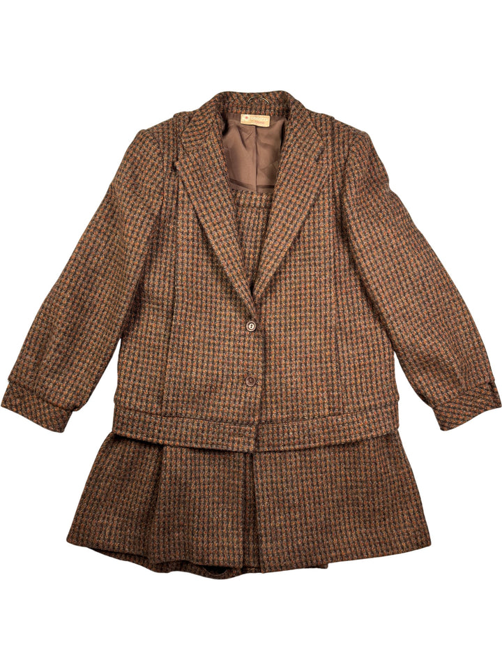 Pitlochry Shetland Wool Jacket and Skirt Set - M