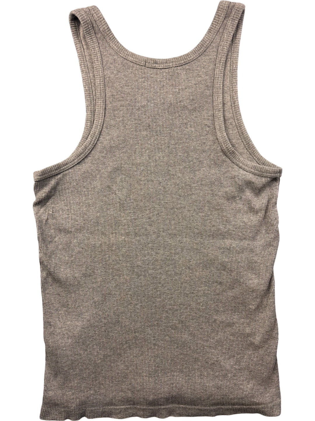 Cross Signal Grey Ribbed Tank Top - XS