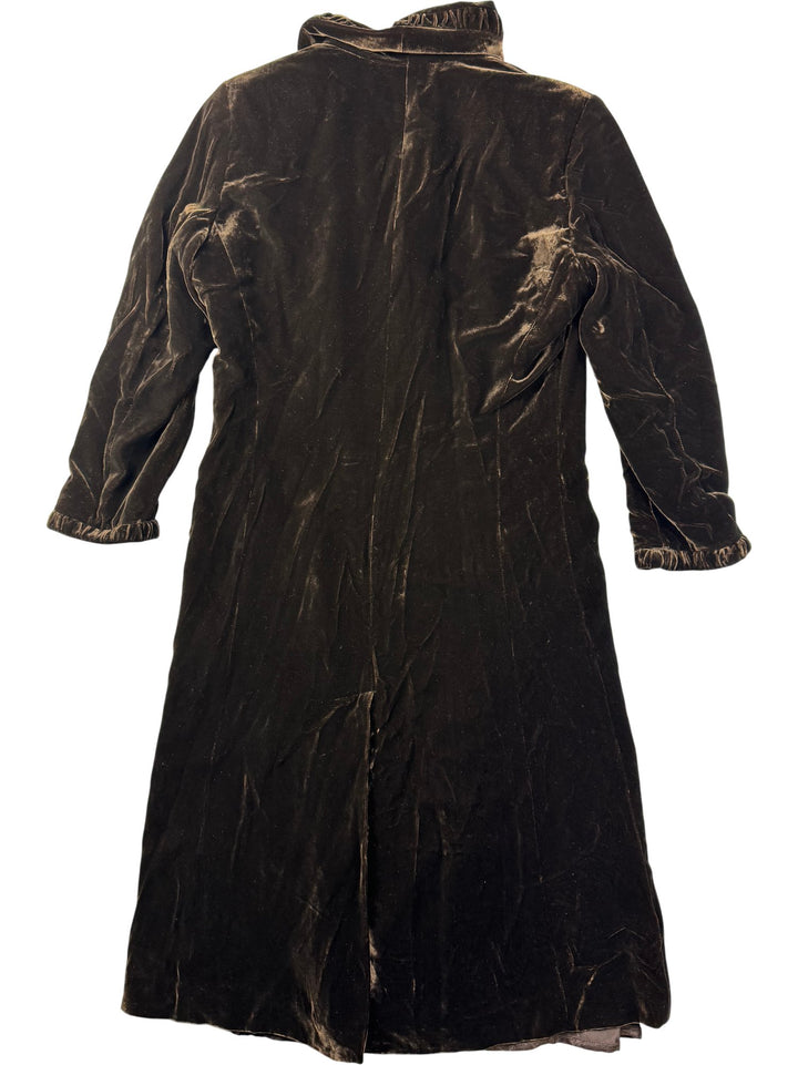 Per Una Velvet Long Coat - M