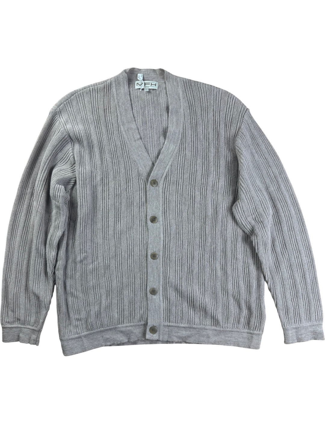 MFH Knits Grey V-Neck Cardigan - XXL