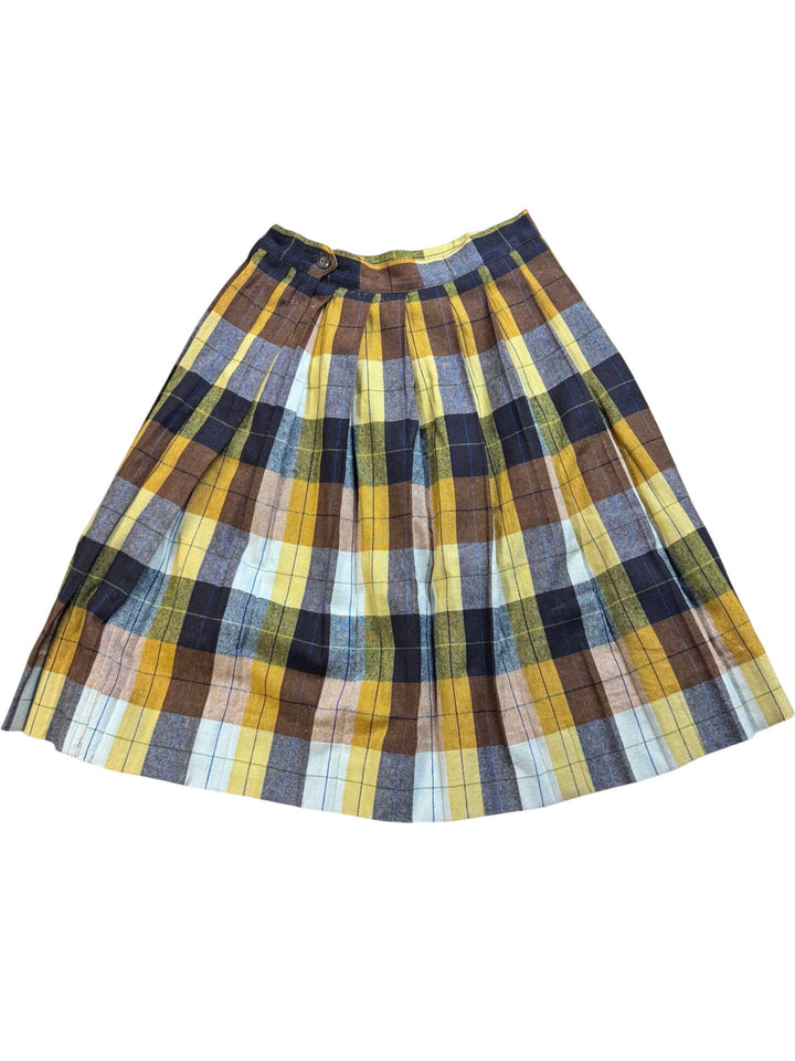 Plaid Pleated Skirt