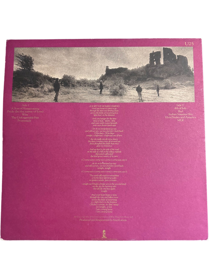 U2 The Unforgettable Fire Vinyl Record - Very Good