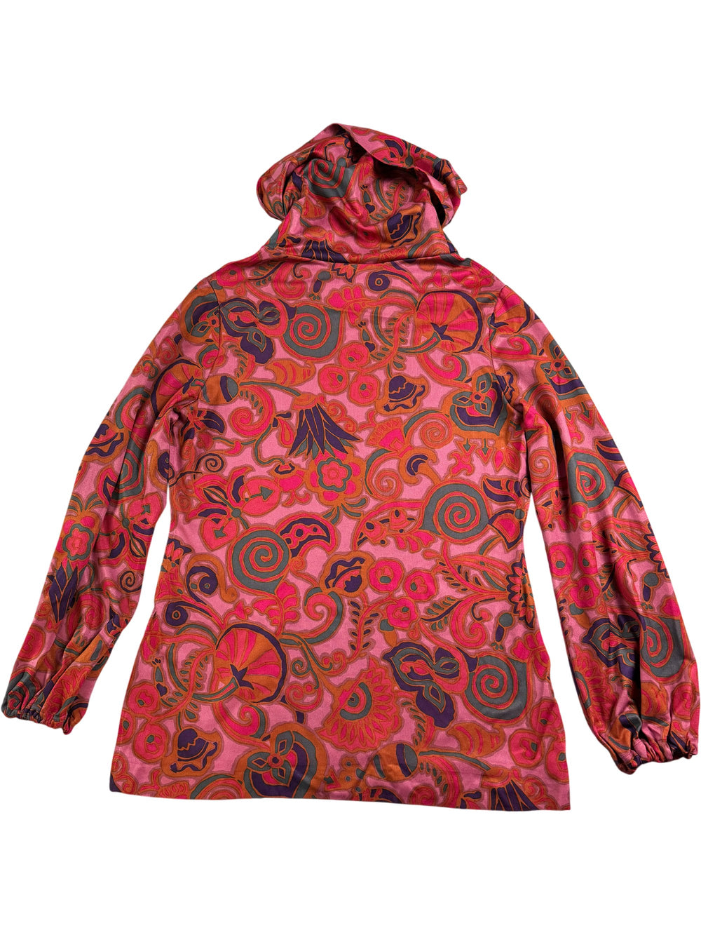 1960s Psychedelic Long Sleeved Blouse - Think Vintage
