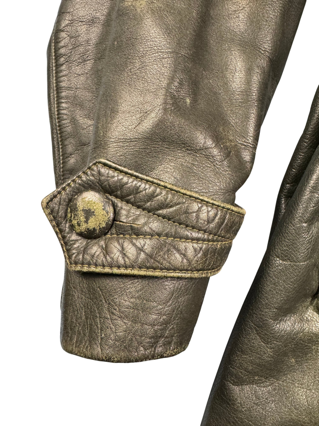 Leather Trench Coat - L