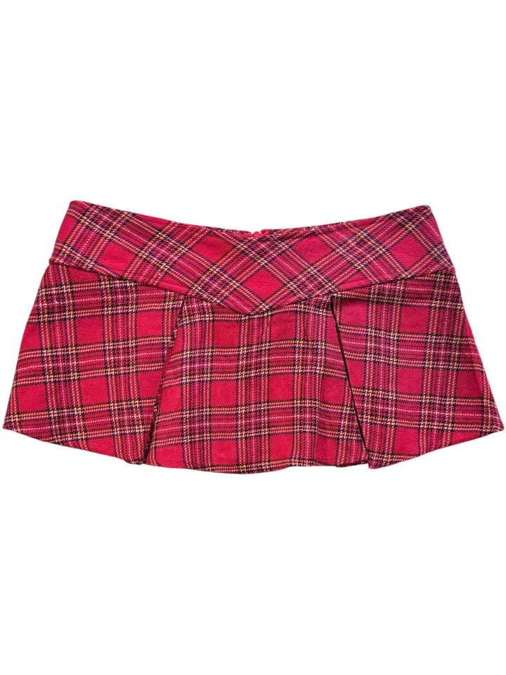 Leg Avenue Red Plaid Mini Skirt