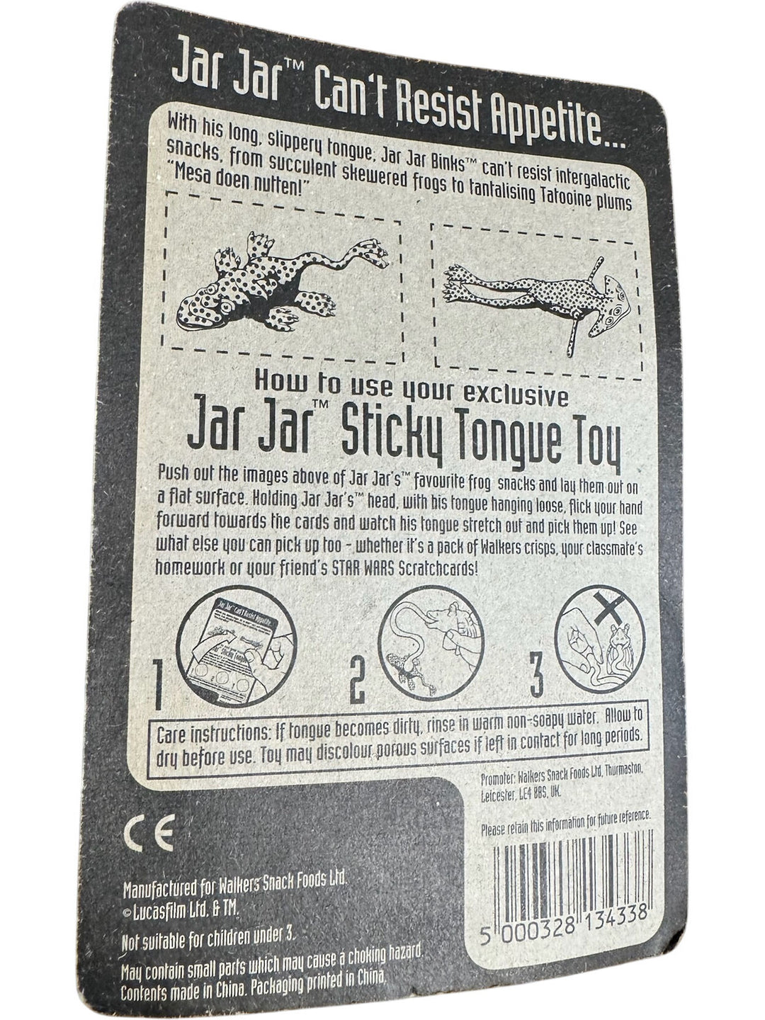 Star Wars Jar Jar Sticky Tongue Toy Glow in the Dark