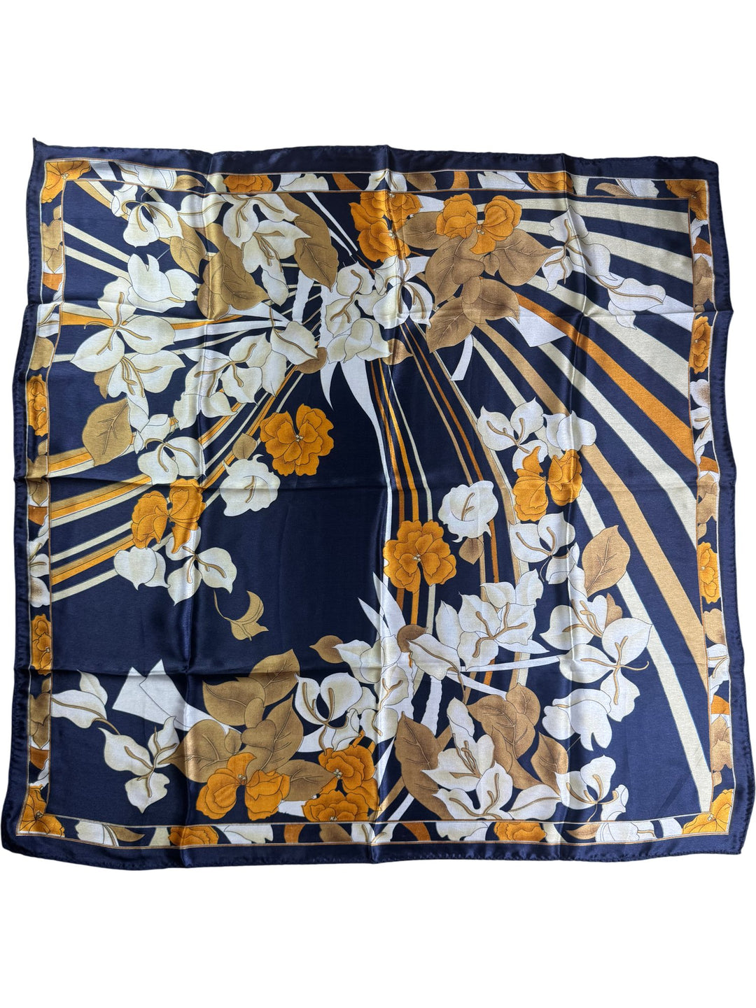 Floral Patterned Silk Scarf