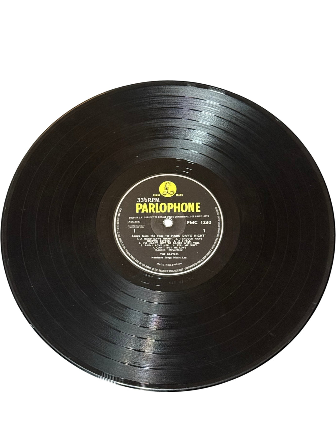 1964 Beatles A Hard Day's Night Parlophone Vinyl - 1st Press