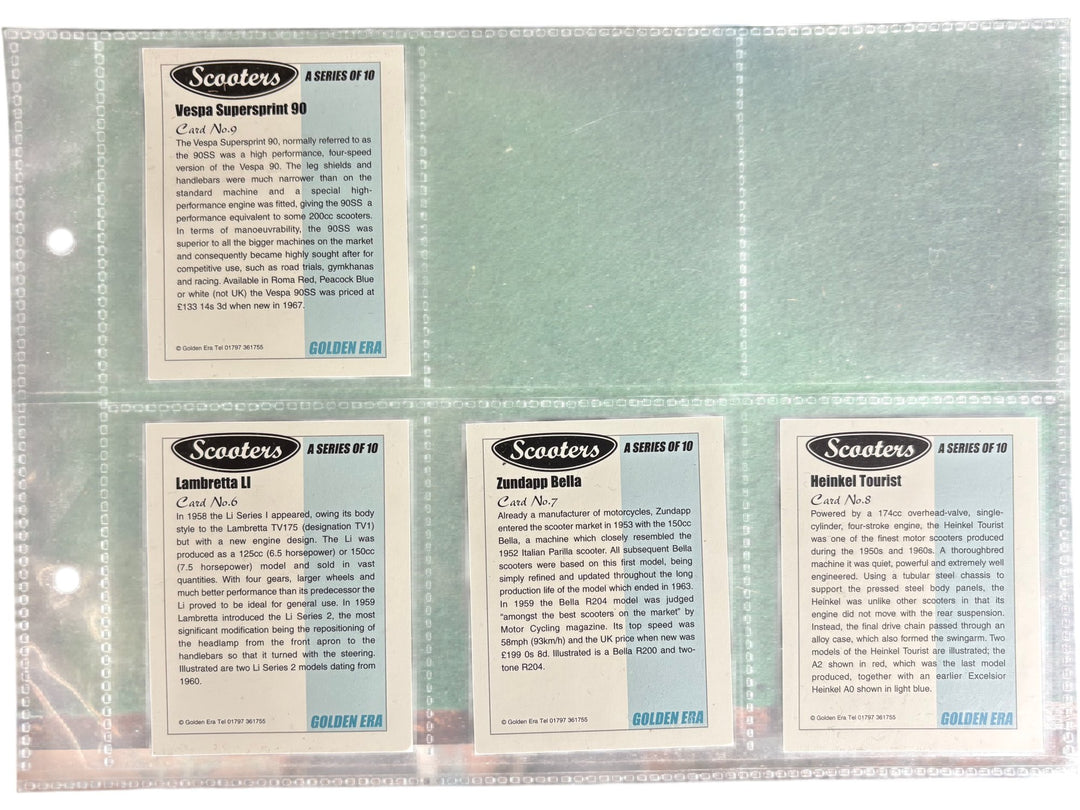 Vespa Lambretta Vintage Scooter Collectors Cards Set - Think Vintage