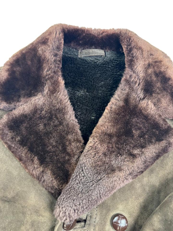 Durrani Bros Brown Shearling Leather Coat - L