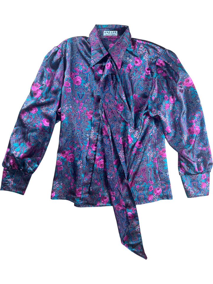 Jaeger Floral Paisley Blouse - M