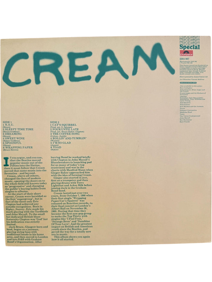 1966 Polydor Cream Fresh Cream Vinyl - Very Good