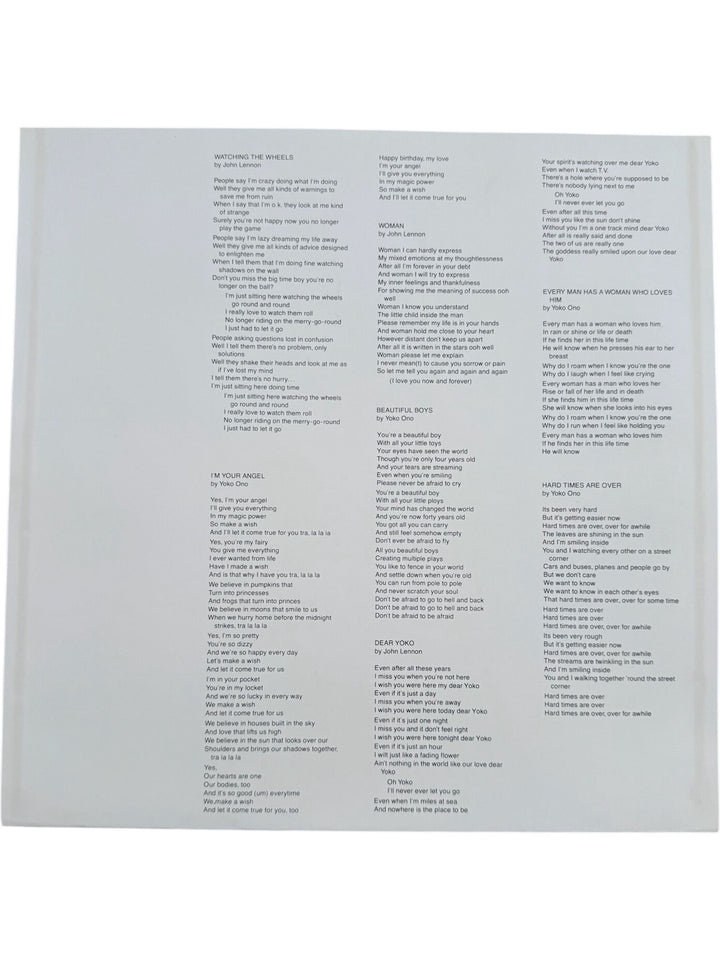 Double Fantasy Vinyl Record- Very Good
