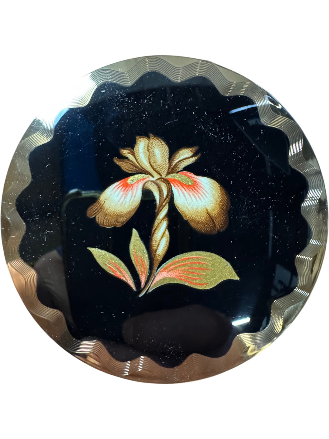 Stratton Floral Gold Compact