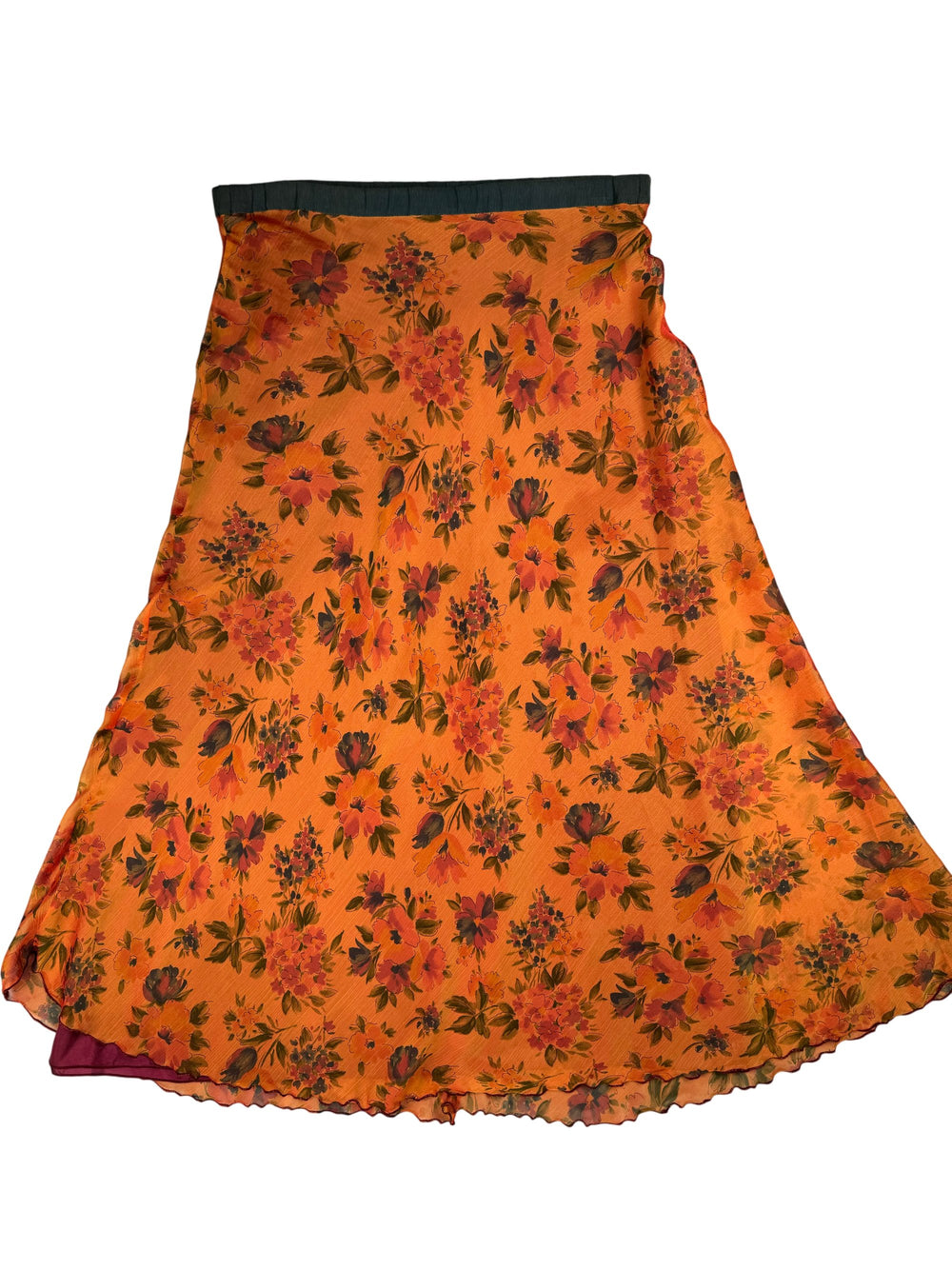 Celine Floral Patterned Midi Skirt - Think Vintage