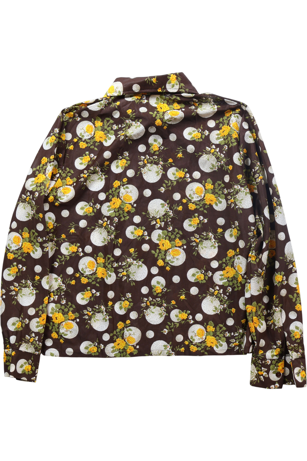 1960s Dagger Collar Floral Blouse - Think Vintage