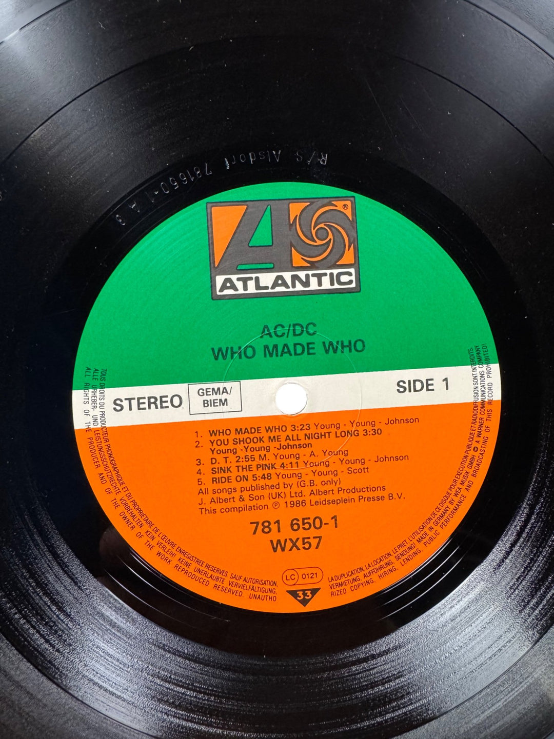 AC/DC Who Made Who Vinyl Record - Good