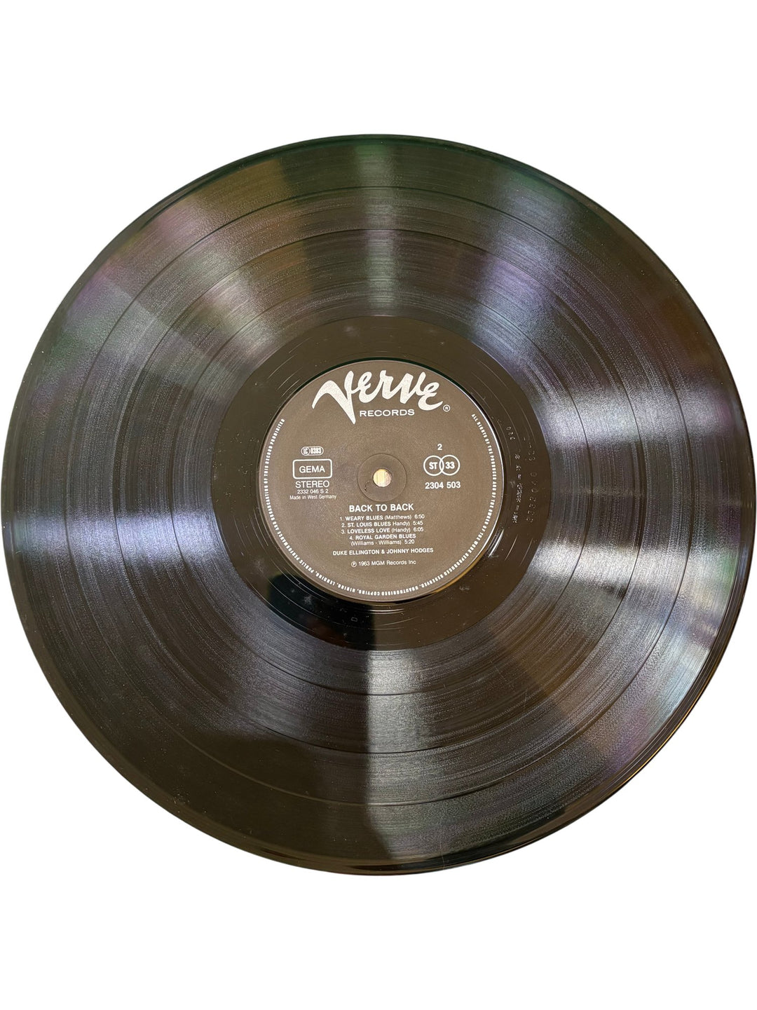 "Back To Back" by Duke Ellington and Johnny Hodges Vinyl Record - Fair