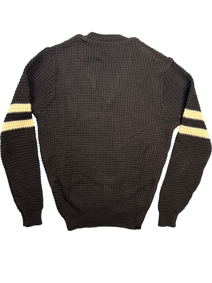 Daniel Black Acrylic V-Neck Sweater - XS