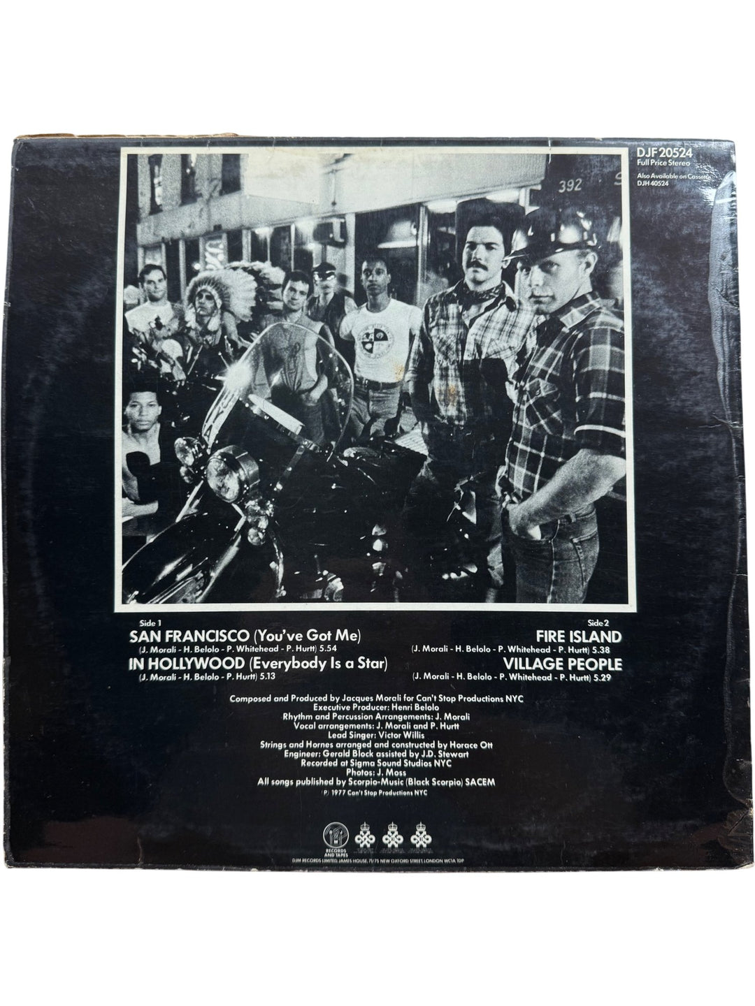1977 DJM Records Village People Vinyl - Fair
