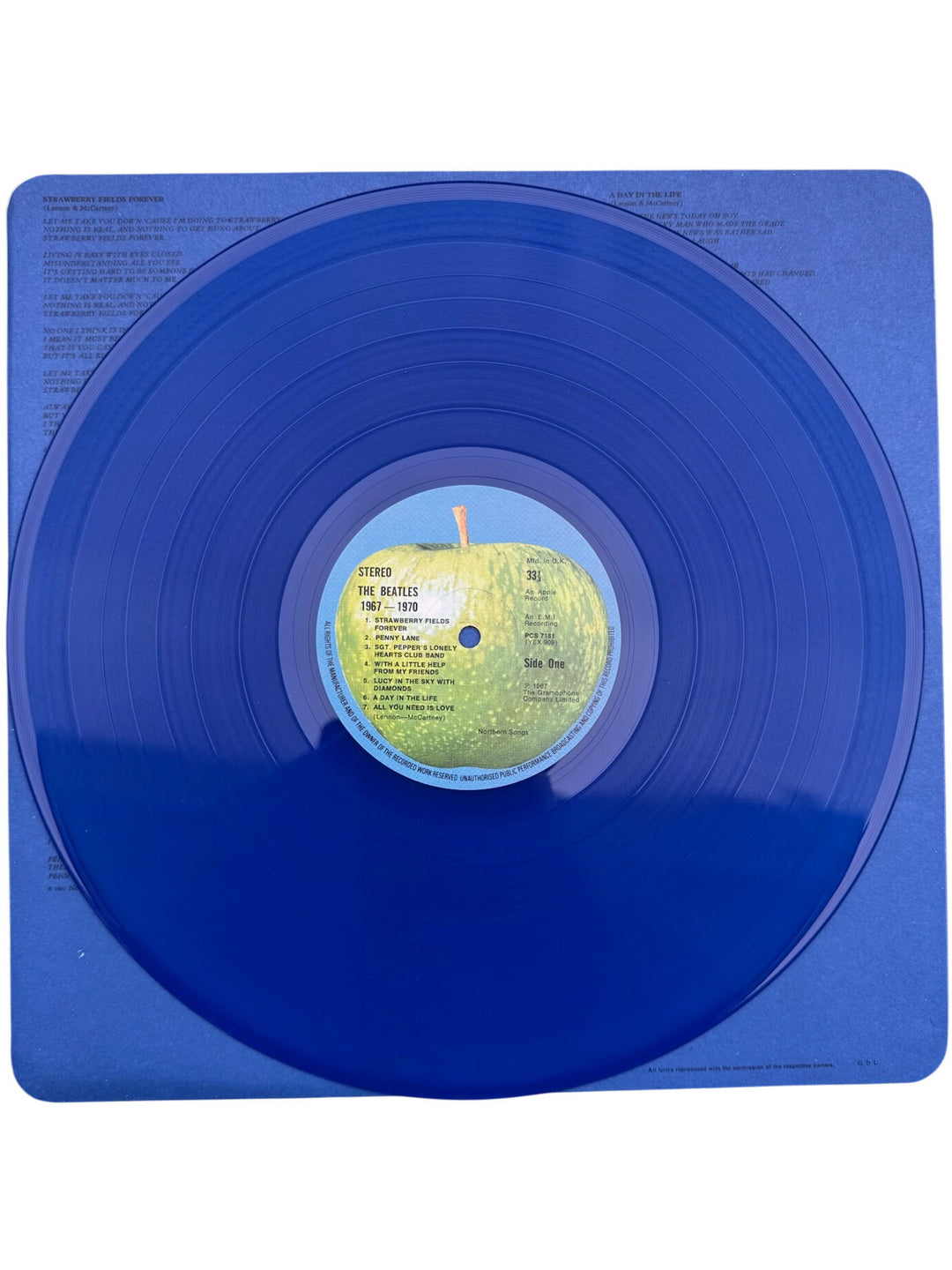 The Beatles 1967-1970 Blue Vinyl LP - Very Good