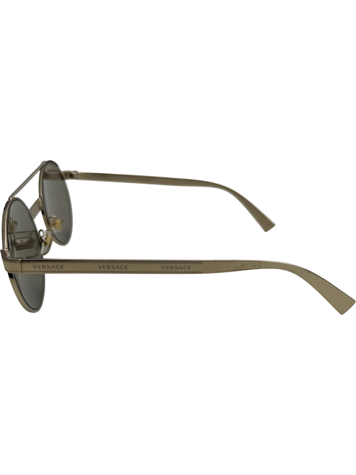 Versace Gold Round Sunglasses - Think Vintage