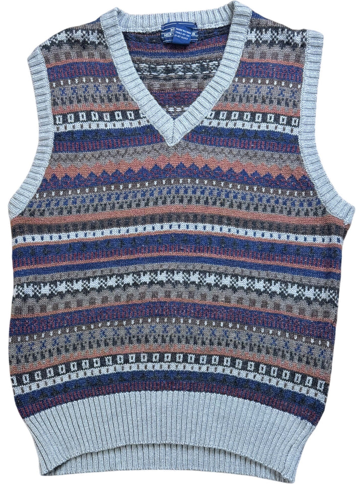 Patterned Wool Knit Vest