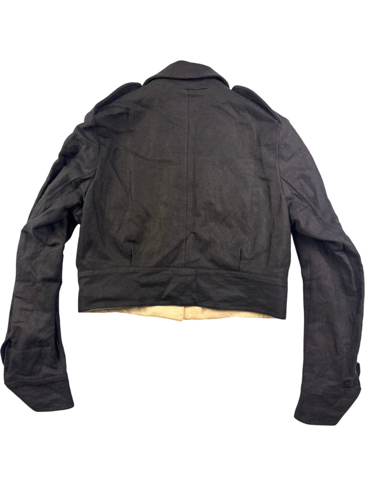 All Saints Black Wool Cropped Jacket - S