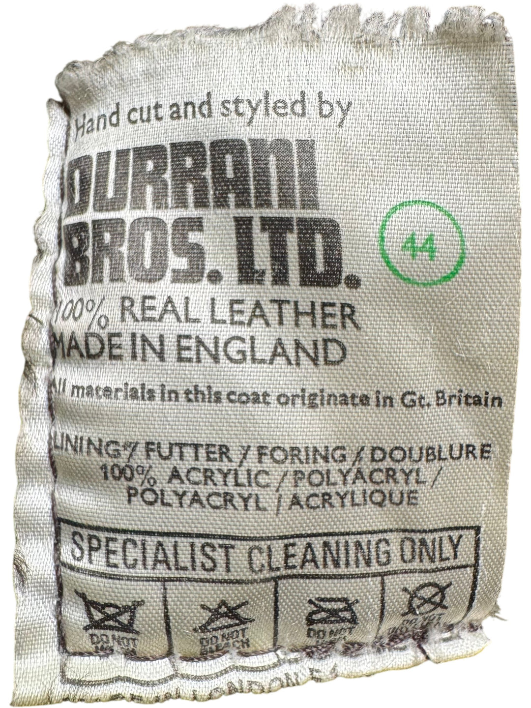 Durrani Bros Brown Shearling Leather Coat - L