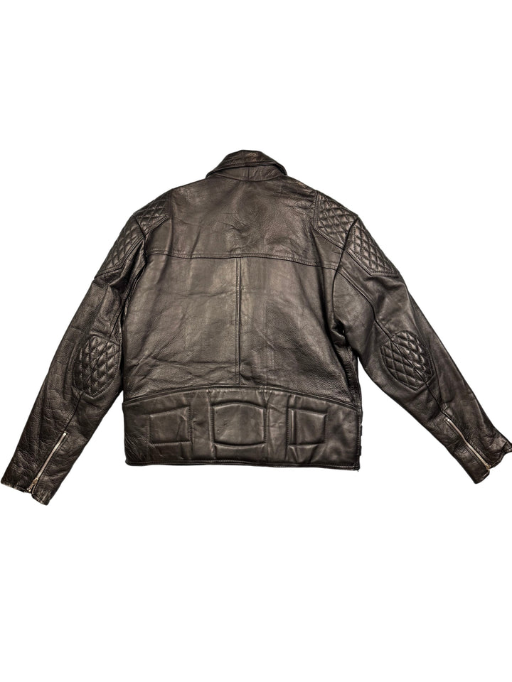 Skin Leather Motorcycle Jacket - L